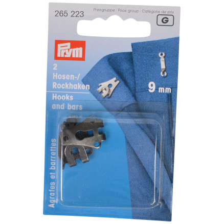 Prym Hosenhaken Silber 9.5mm - 3 Stück von Prym