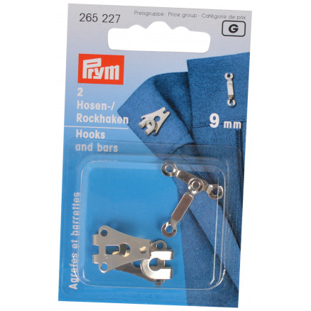 Prym Hosenhaken Silber 9mm - 2 Stück von Prym