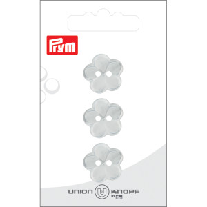Prym Kunststoffknopf Blume Weiß 18mm - 3 Stück von Prym
