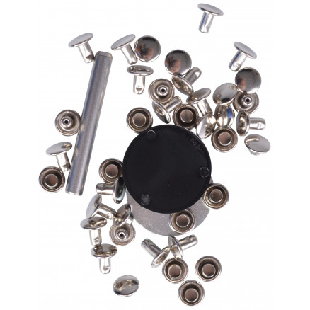 Prym Lochnieten Silber 7,5mm bis 3-4mm Dicke - 20 Stück von Prym