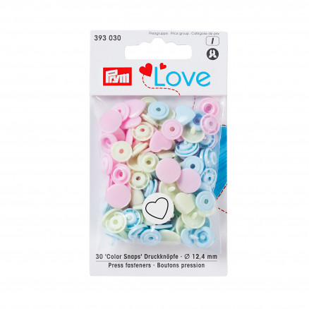 Prym Love Color Snaps Druckknöpfe Plastik Herz 12,4mm Versch. Pink/Blau/Grün - 30 Stk Prym Love Color Snaps Druckknöpfe Plastik Herz 12,4mm Versch. Pink/Blau/Grün - 30 Stk von Prym