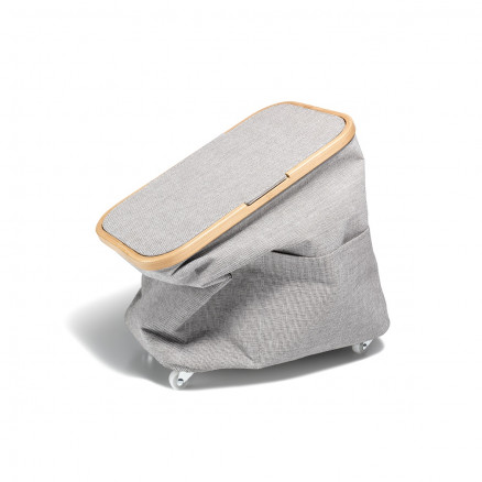 Prym Nähkästchen/Klappbarer Korb auf Rädern Canvas/Bambus Grau 38x37x2 Prym Nähkästchen/Klappbarer Korb auf Rädern Canvas/Bambus Grau 38x37x2 von Prym