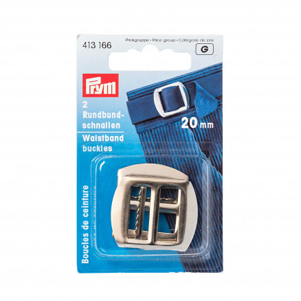 Prym Rundbund-Schnallen Silber 20mm - 2 Stk von Prym