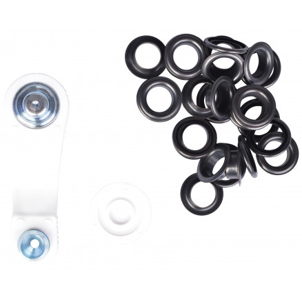 Prym Schnürsenkel / Sling Rings Schwarz Oxid. 11mm - 15 Stück von Prym
