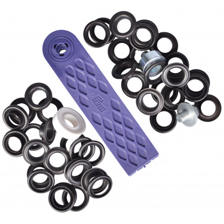 Prym Schnürsenkel / Sling Rings Schwarz Oxid. 8mm - 24 Stück von Prym