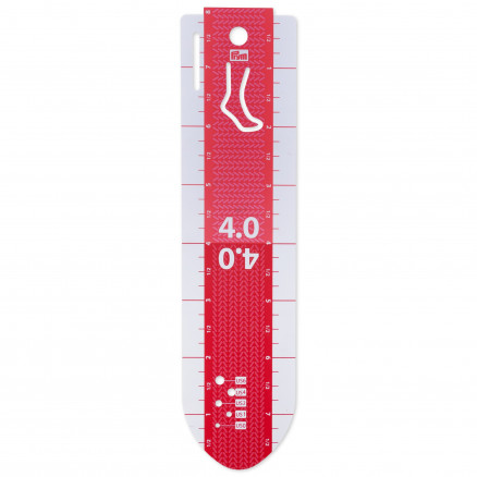 Prym Sockenmaß Kunststoff Rot/Blau 20cm/8inch - 1 Stück von Prym
