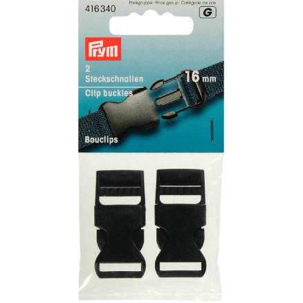 Prym Steckschnalle Kunststoff Schwarz 16mm - 1 Stk von Prym