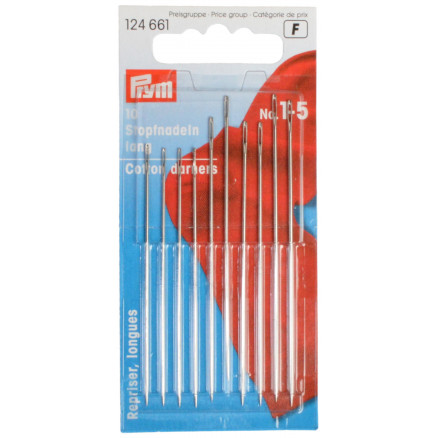 Prym Stopfnadeln Lange Stahl Silber Größe 1-5 - 10 Stk. Prym Stopfnadeln Lange Stahl Silber Größe 1-5 - 10 Stk. von Prym