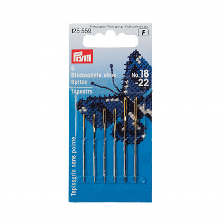 Prym Chenille-Nadeln ohne Spitze Stahl Silber Gr. 18-22 - 6 Stk von Prym