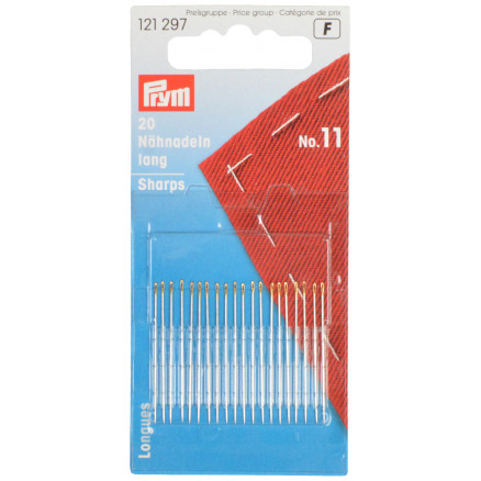 Prym Synålar Stål Silver 0,50x32mm Str. 11 - 20 st von Prym