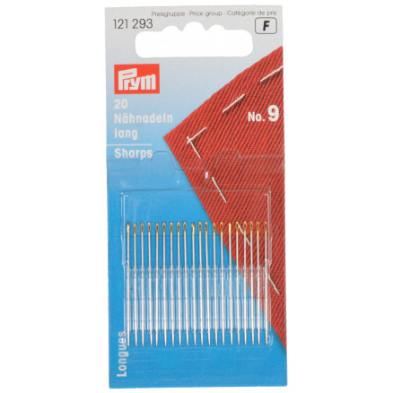 Prym Nähnadeln Stahl Silber 0,60x34mm Größe 9 - 20 Stk. von Prym