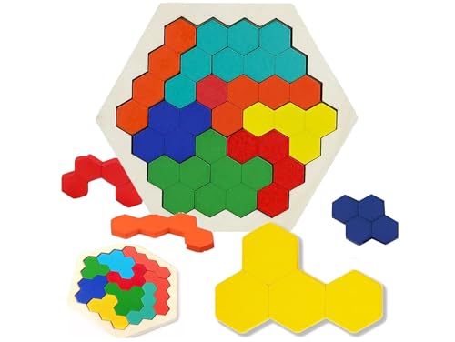 Przydasie Montessori Holzpuzzle Tetris – Buntes Lernspiel für Kinder ab 3 Jahren, Fördert Kreativität, Logisches Denken und Feinmotorik, 10-teiliges Set Przydasie Montessori Holzpuzzle Tetris – Buntes Lernspiel für Kinder ab 3 Jahren, Fördert Kreativität, Logisches Denken und Feinmotorik, 10-teiliges Set von Przydasie