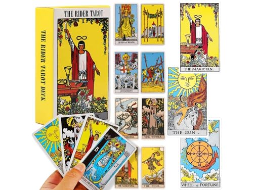 Przydasie Tarotkarten-Set – 78 Karten mit detailreichen Illustrationen – spirituelles Werkzeug für Meditation, Selbsterkenntnis & Weissagung Tarot-Fans Przydasie Tarotkarten-Set – 78 Karten mit detailreichen Illustrationen – spirituelles Werkzeug für Meditation, Selbsterkenntnis & Weissagung Tarot-Fans von Przydasie
