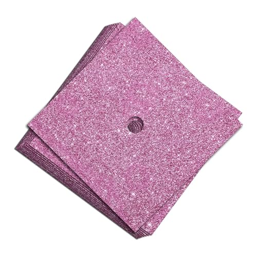 10 Stück glänzende Papp-Caps für Abschlussmützen, stabiles Dekomaterial von Psdndeww