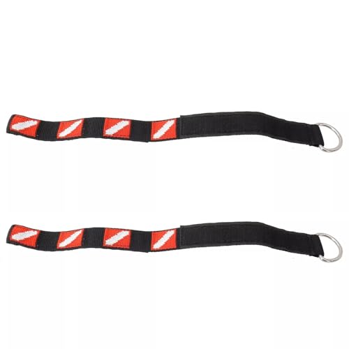 2 Stück verstellbare Tauch-Handgelenkschlaufe mit wasserfreiem Tauchring, verstellbare gepolsterte Handgelenkschlaufe 2 Stück verstellbare Tauch-Handgelenkschlaufe mit wasserfreiem Tauchring, verstellbare gepolsterte Handgelenkschlaufe von Psdndeww