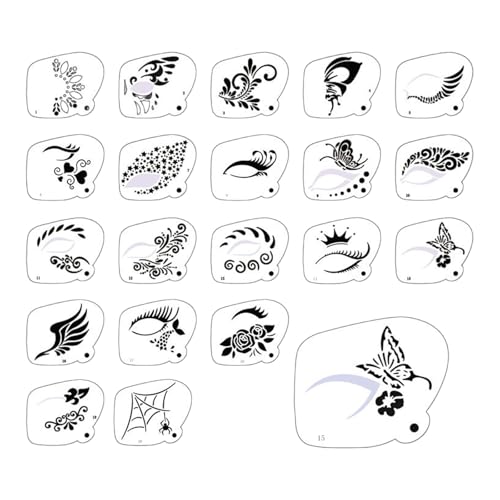 20 PCs Kinder Wiederverwendbare Gesichtsbemalungsscheiben Für Party Halloween Masquerade Face Art Für Festliches Urlaubskonzert von Psdndeww
