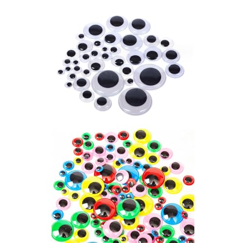 200 Stück selbstklebende Gaze-Augen, bunte Gaze-Augen, Schule, Kunst, Handwerksprojekte von Psdndeww