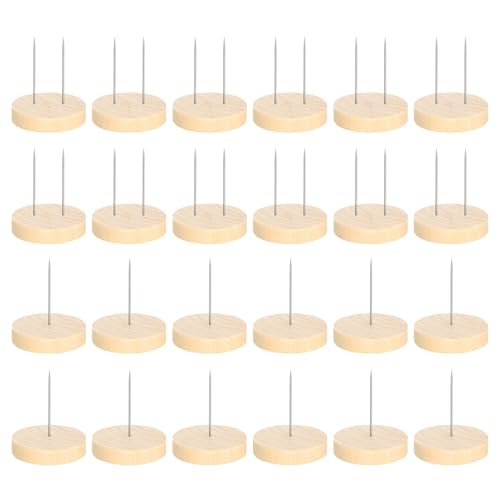 24-teiliger Actionfigur-Ständer, Häkelständer für Handgelenk, Doppelnadel-Ständer, aus Holz 24-teiliger Actionfigur-Ständer, Häkelständer für Handgelenk, Doppelnadel-Ständer, aus Holz von Psdndeww
