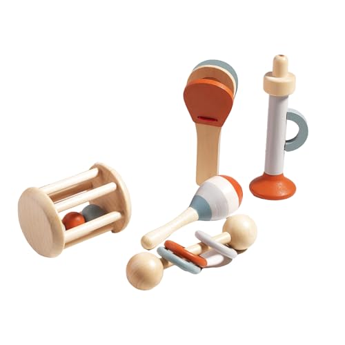 5pcs Holzmusik Set Spielzeug Für Kindergarten Kinder Sensorische Erleuchtung Instrument Spielzeug Baby Hörspielzeug Kinder Geschenke von Psdndeww