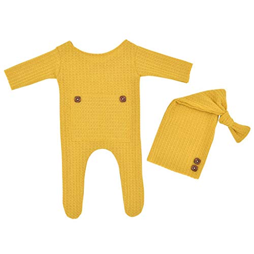Baby Boy Girl Strampler Hat Set Strick Jumpsuit Langer Schwanz Für Wrap Turban Cap Headwear Haube Häkelte Kostüm Bades Pflege Kit Neugeborene Erste Hilfe Essentials Thermometer von Psdndeww