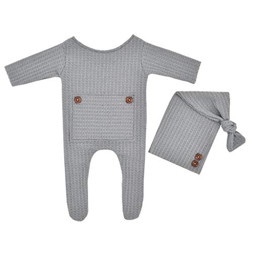 Baby Boy Girl Strampler Hat Set Strick Jumpsuit Langer Schwanz Für Wrap Turban Cap Headwear Haube Häkelte Kostüm Bades Pflege Kit Neugeborene Erste Hilfe Essentials Thermometer von Psdndeww
