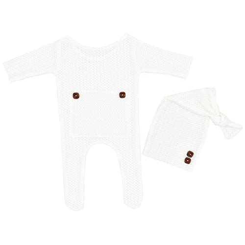 Baby Boy Girl Strampler Hat Set Strick Jumpsuit Langer Schwanz Für Wrap Turban Cap Headwear Haube Häkelte Kostüm Bades Pflege Kit Neugeborene Erste Hilfe Essentials Thermometer von Psdndeww