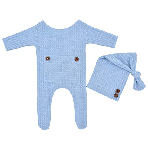 Baby Boy Girl Strampler Hat Set Strick Jumpsuit Langer Schwanz Für Wrap Turban Cap Headwear Haube Häkelte Kostüm Bades Pflege Kit Neugeborene Erste Hilfe Essentials Thermometer von Psdndeww