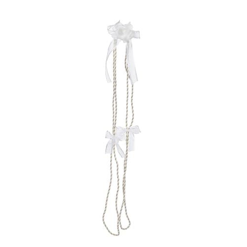 Elegante Schleifenschnur für Hochzeit, Hochzeitsdekoration mit weißem Rosenmuster und weicher katholischer Zeremonie von Psdndeww