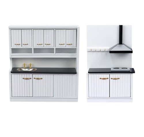 Küchenschrank, Küchenschrank, Miniaturmöbel, Puppenhaus-Modell, Küchenzubehör, Realistisches Set 1:12 Küchenschrank, Küchenschrank, Miniaturmöbel, Puppenhaus-Modell, Küchenzubehör, Realistisches Set 1:12 von Psdndeww