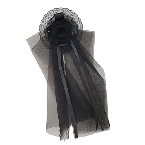 Lolita Gothic Haarreif rosa Schleier Dekoration Hut minimalistischer Stil für Cosplay Party von Psdndeww