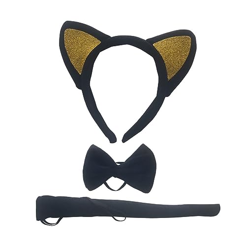 Psdndeww 1/3/4 Katzenkostüm-Zubehör-Set, Cosplay, Katzenohren, Stirnband, Schleife, Schwanz, Rock, Zubehör, Kinder-Katzenkostüme Psdndeww 1/3/4 Katzenkostüm-Zubehör-Set, Cosplay, Katzenohren, Stirnband, Schleife, Schwanz, Rock, Zubehör, Kinder-Katzenkostüme von Psdndeww