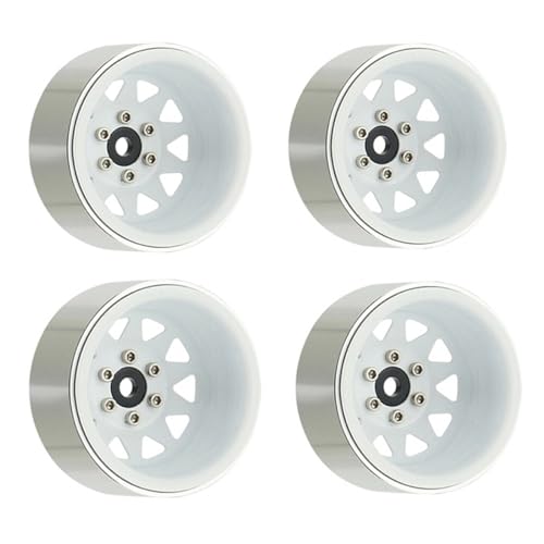 Psdndeww 1 9 Beadlock Wheel Rims Metall Wheel Wheel Hubs Rad Felgen Set Von 4pcs Für 1:10 Fernbedienung Spielfahrzeug Crawl Auto von Psdndeww