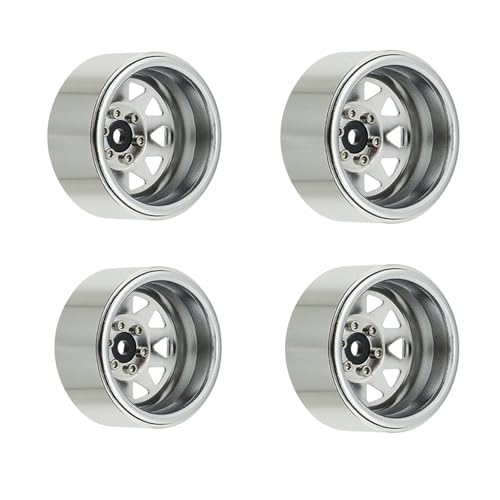 Psdndeww 1 9 Beadlock Wheel Rims Metall Wheel Wheel Hubs Rad Felgen Set Von 4pcs Für 1:10 Fernbedienung Spielfahrzeug Crawl Auto von Psdndeww