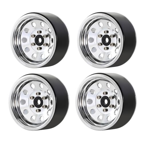 Psdndeww 1 9 Beadlock Wheel Wheel Hubs Fernbedienung Rim Rim Set 4pcs Für 1:10 CAR SCX10 Modellfahrzeugteil von Psdndeww