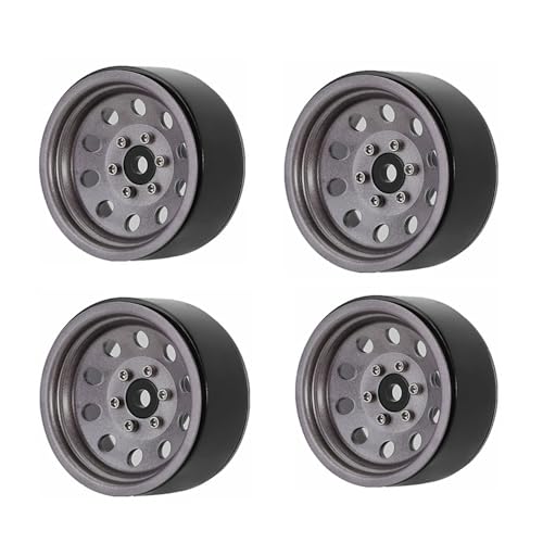 Psdndeww 1 9 Beadlock Wheel Wheel Hubs Fernbedienung Rim Rim Set 4pcs Für 1:10 CAR SCX10 Modellfahrzeugteil von Psdndeww