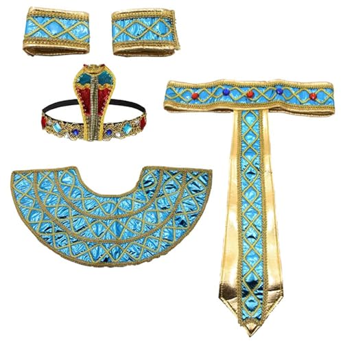 Psdndeww Ägyptisches Kostümzubehör Ägyptische Stirnbänder Schlange Kopfbänder Ägyptische Gürtelkragen Armband Für Frauen Männer Halloween Psdndeww Ägyptisches Kostümzubehör Ägyptische Stirnbänder Schlange Kopfbänder Ägyptische Gürtelkragen Armband Für Frauen Männer Halloween von Psdndeww