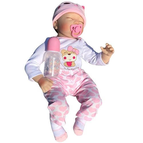 Psdndeww Augen Schließen 16/21inch Realistische Babypuppe Für Silikonhandgegebene Puppengeschenk Für Kinder Kleinkinder Beschädigung Psdndeww Augen Schließen 16/21inch Realistische Babypuppe Für Silikonhandgegebene Puppengeschenk Für Kinder Kleinkinder Beschädigung von Psdndeww