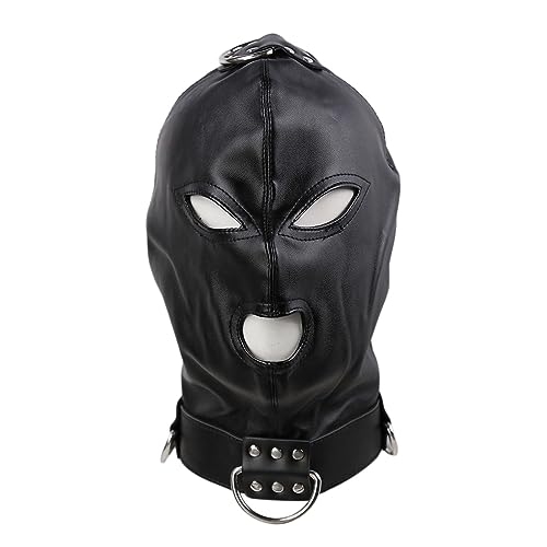 Psdndeww Ausgehöhlte Augen, Gesicht, Leder, Kopfschnürung, Design, Cosplays, Kopfhaube, Halloween-Kostüme, Kopfbedeckung Psdndeww Ausgehöhlte Augen, Gesicht, Leder, Kopfschnürung, Design, Cosplays, Kopfhaube, Halloween-Kostüme, Kopfbedeckung von Psdndeww