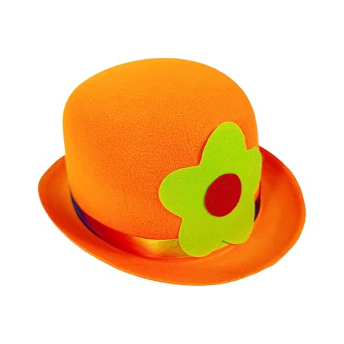 Psdndeww Blumenmuster Baumwollclownhut Verspieltheit Regenbogen Fleischivale Haltbarkeit Für Themen Feierlichkeiten Haltbarkeit Stoff Kostüm von Psdndeww