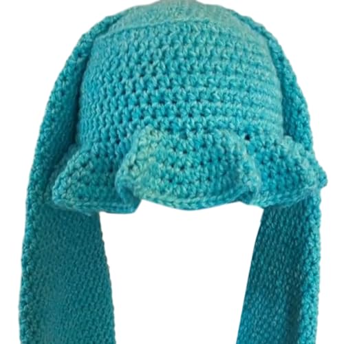 Psdndeww Gestrickter Kaninchenhut Eimer Schädel Kopfbedeckung Kopfbedeckung Für Outdoors Kaninchen Ohren Halloween Übergroße Mützen von Psdndeww