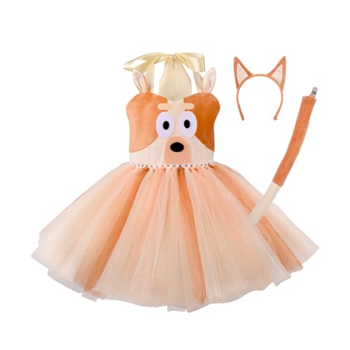 Psdndeww Halloween Hundekostüm Mit Schwanzstirnband Und Kleid Für Mädchen Halloween Weihnachten Geburtstag Hund Up Outfit Psdndeww Halloween Hundekostüm Mit Schwanzstirnband Und Kleid Für Mädchen Halloween Weihnachten Geburtstag Hund Up Outfit von Psdndeww