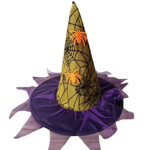 Psdndeww Halloween Witch Caps Für Erwachsene Unisex Veil Spiders Wizard Rollenspiele Spitze Themen Party Family Gathering Psdndeww Halloween Witch Caps Für Erwachsene Unisex Veil Spiders Wizard Rollenspiele Spitze Themen Party Family Gathering von Psdndeww