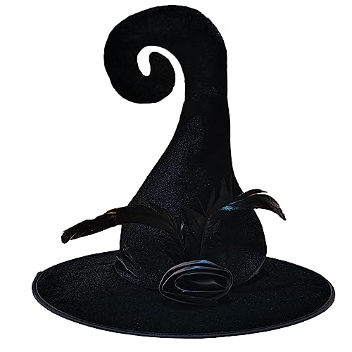 Psdndeww Hexenhut für Damen, Zaubererhut, Karneval, Kostüm, Nachtclub, Halloween, Kopfschmuck, Halloween-Dekoration, Zuhause von Psdndeww