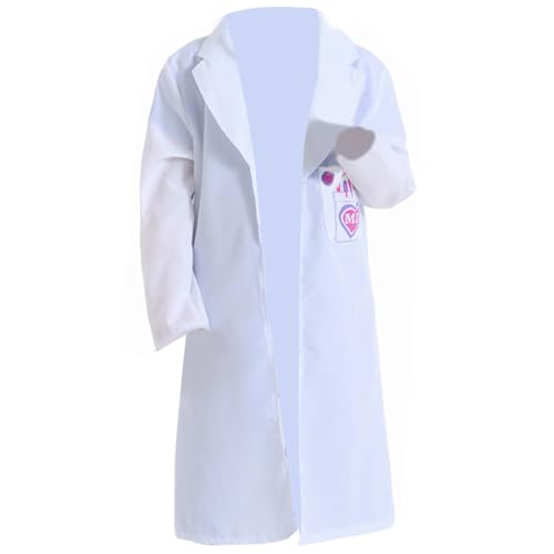 Psdndeww Kinderarzt Rollenspiel Kostüm Doktor Dress Up Doktor So Als Würde Spiel Kostüm Stethoskop Doktormantel Und Spielzeugkit Geschenk von Psdndeww