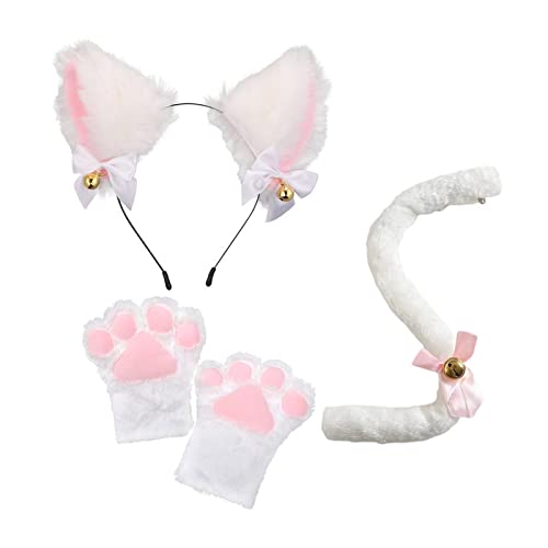 Psdndeww Kostüm-Set, Ohren, Stirnband, Schwanz, Spitze, Choker-Handschuhe für Kinder, Mädchen, Jungen, Halloween-Kostüm, Cosplay, Party-Requisiten Psdndeww Kostüm-Set, Ohren, Stirnband, Schwanz, Spitze, Choker-Handschuhe für Kinder, Mädchen, Jungen, Halloween-Kostüm, Cosplay, Party-Requisiten von Psdndeww