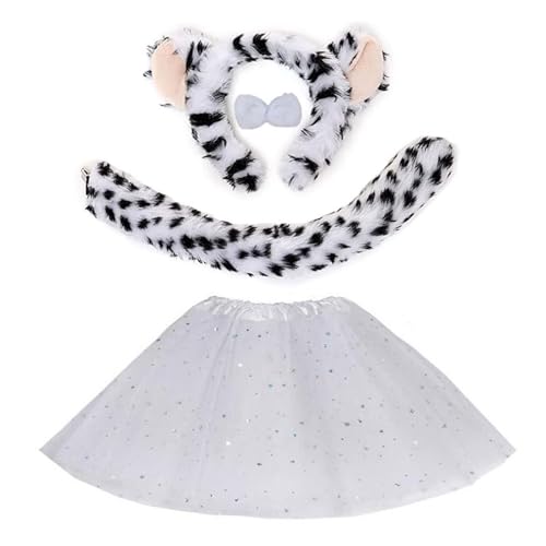 Psdndeww Leoparden-Kostüm-Set, Leopardenohren, Stirnband, Schwanz, Fliege, Tutus, Rock, Kinder, Mädchen, Halloween, Weihnachten, Tier, Cosplay, Requisiten Psdndeww Leoparden-Kostüm-Set, Leopardenohren, Stirnband, Schwanz, Fliege, Tutus, Rock, Kinder, Mädchen, Halloween, Weihnachten, Tier, Cosplay, Requisiten von Psdndeww