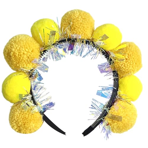 Psdndeww] Mardi Gras Pompoms Stirnband Tinsel Pom Pontones Flapper Taco von Psdndeww