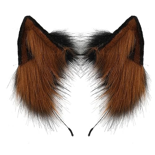 Psdndeww Modischer Animes-Haarschmuck, Plüsch-Ohren, Stirnband für Verkleidungen und Partys, Cosplay, handgefertigter Haarreif Psdndeww Modischer Animes-Haarschmuck, Plüsch-Ohren, Stirnband für Verkleidungen und Partys, Cosplay, handgefertigter Haarreif von Psdndeww