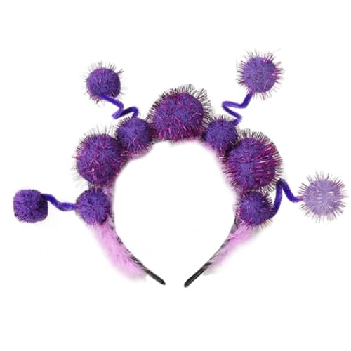 Psdndeww Pompons, Cluster-Stirnband mit Lametta-Girlande, Party-Dekorationen, Foto-Requisiten, Halloween-Dekorationen, Innenräume von Psdndeww