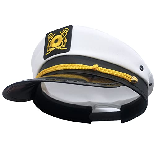 Psdndeww Retro Navy Marine Yacht Captain bestickt Marine Marine Hut Kostüm für Halloween Psdndeww Retro Navy Marine Yacht Captain bestickt Marine Marine Hut Kostüm für Halloween von Psdndeww